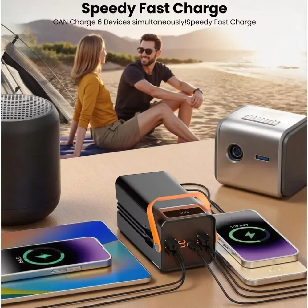 60000mAh Portable Power Bank with LED Light